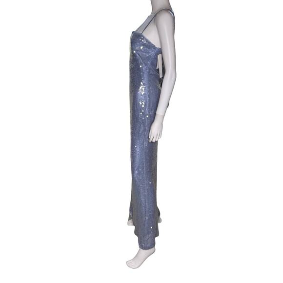 AQUA Formal Women’s Sequin Gown Blue Sz 2 NWT - Picture 4 of 10